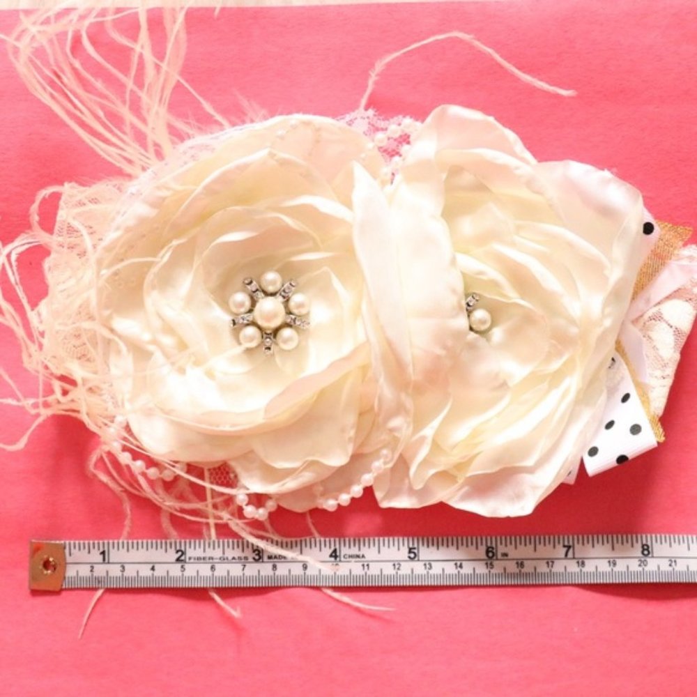 Girls Floral/ Feather Headband